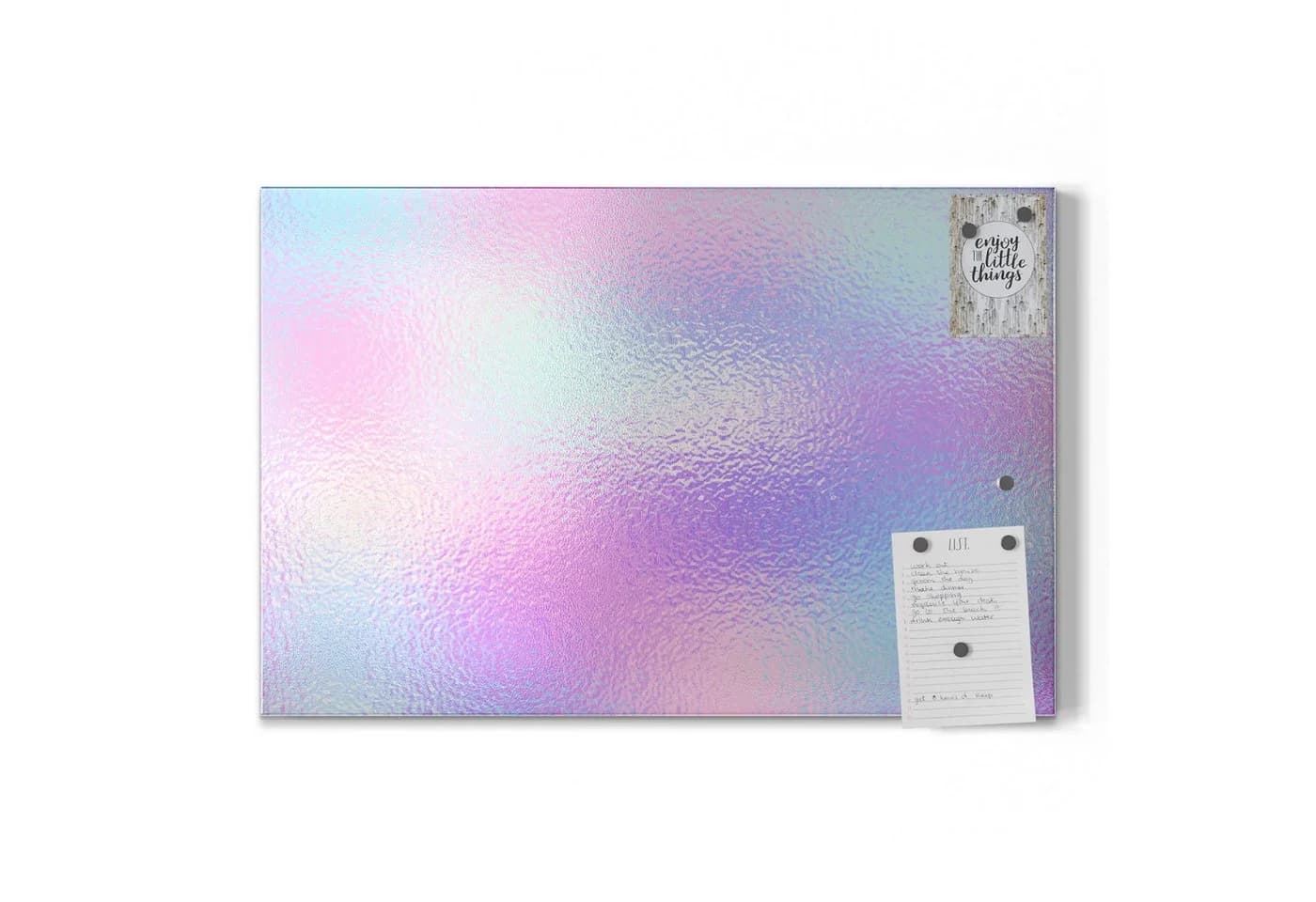 DEQORI Magnettafel 'Milchglas vor Pastell' Metall Whiteboard