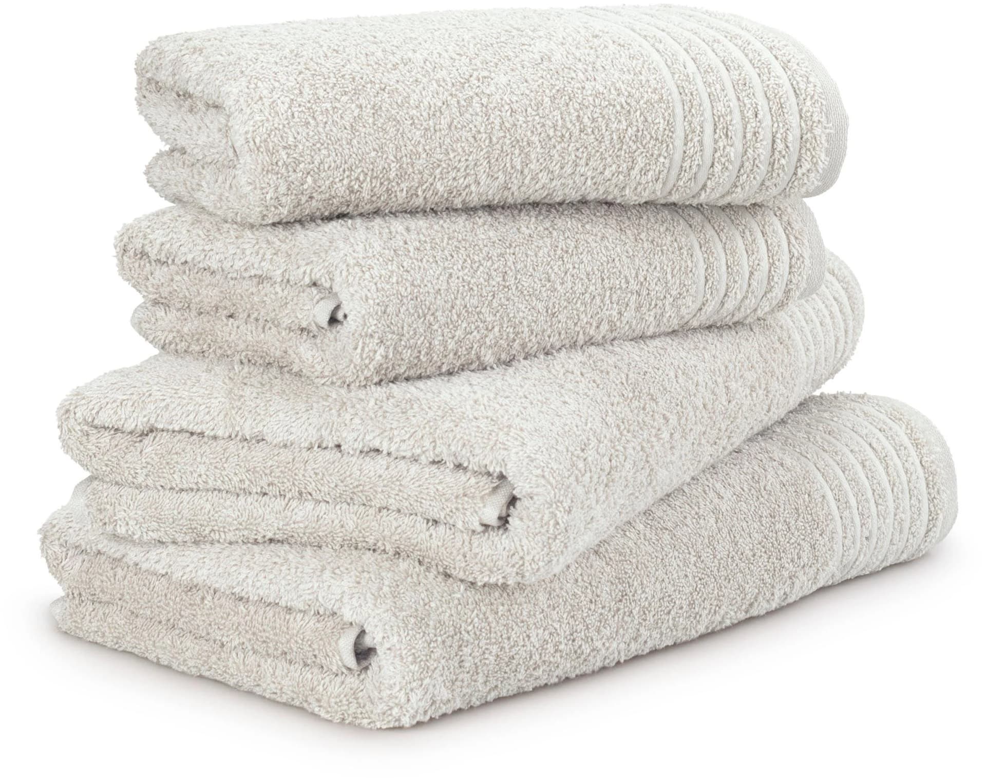 Möve Handtuch Set New Classic Grau 4-tlg. Baumwolle