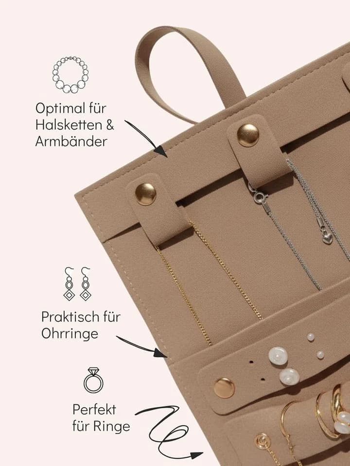 Einzelstück Schmuckrolle Schmuck Reise Tasche
