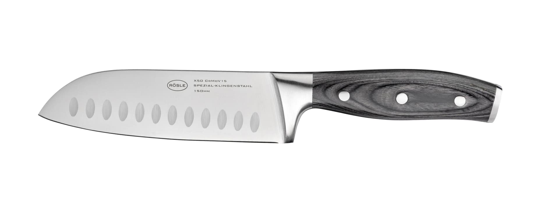 Santokumesser RÖSLE WOLFGREY 15 cm Pakkaholz Griff