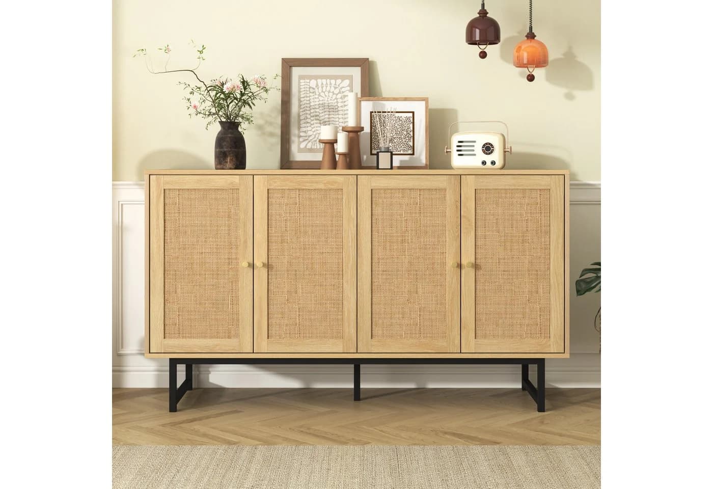 SOFTWEARY Sideboard Modern Metallfüße