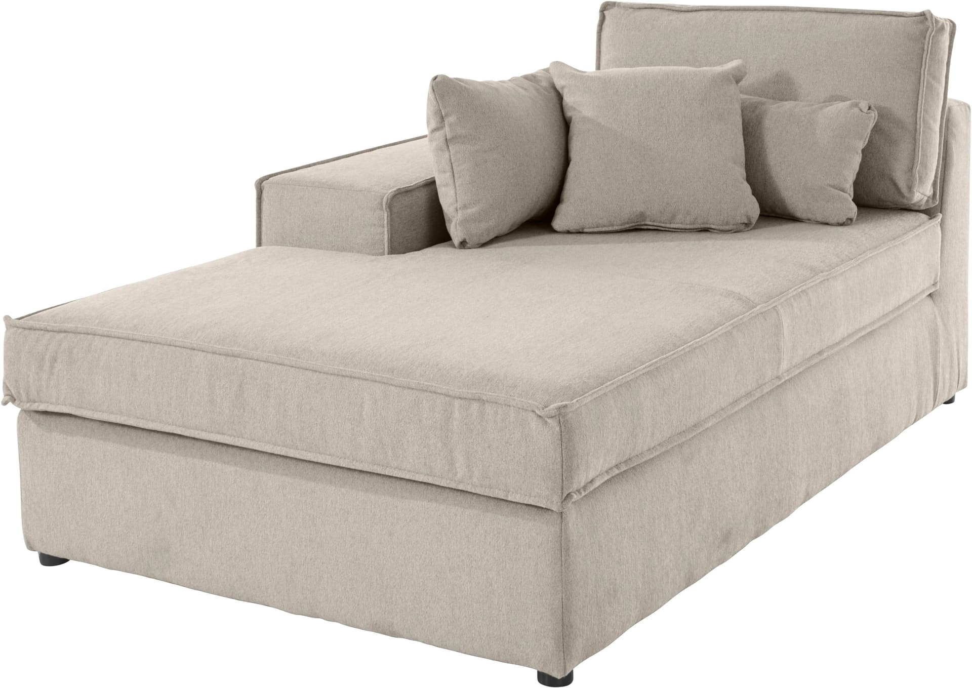 OTTO HOME Florid Ottomane Beige Baumwollmix