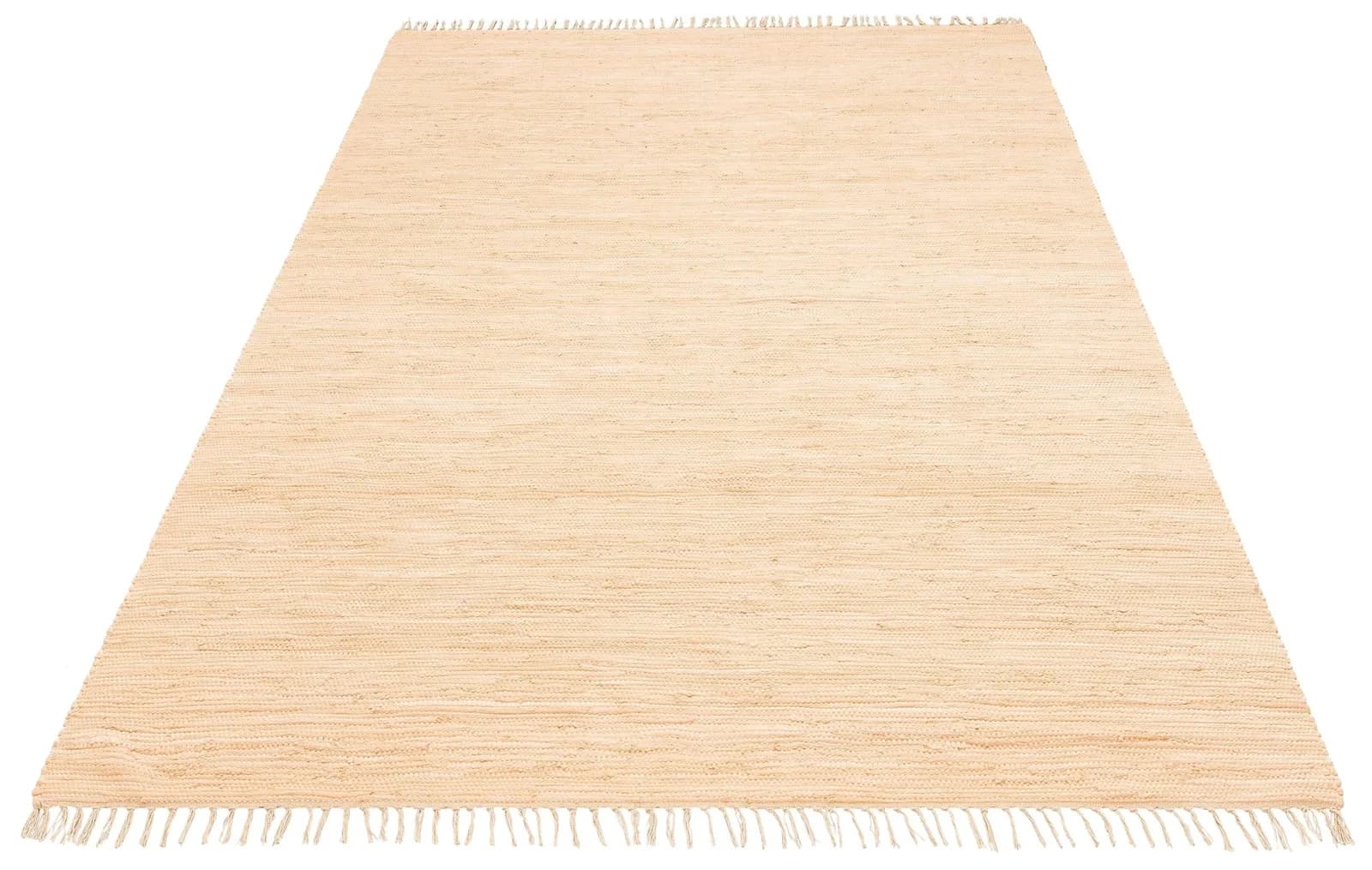 Landhaus Teppich aus Baumwolle, beige, 120x180 cm