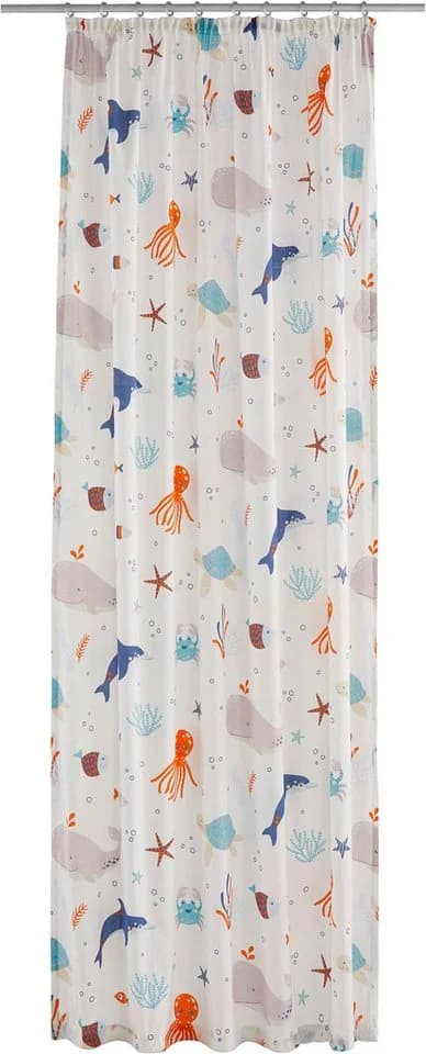 OTTO home Gardine OCEAN Kräuselband Meeresmotiv Kinder