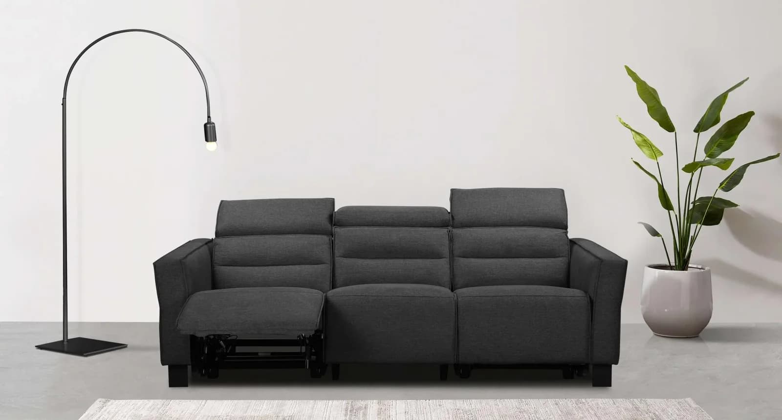 Home Affaire Carpari 3-Sitzer Sofa mit Relaxfunktion und USB-Anschlüssen