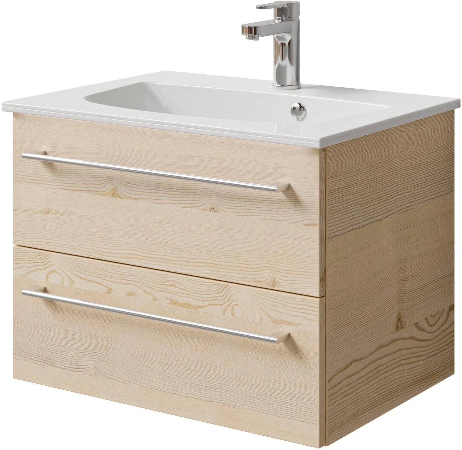 Waschtisch SAPHIR Serie 6025 mit Unterschrank Polar Pinie Weiß