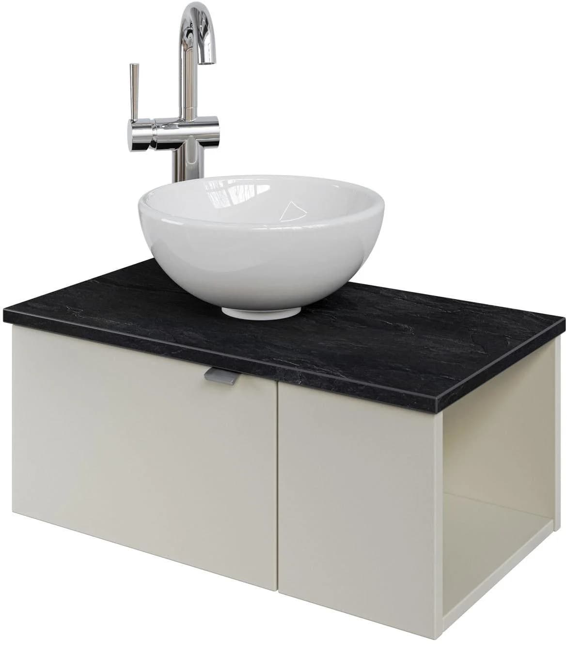 SAPHIR Waschtisch Serie 6915 mit Unterschrank Grau Beige