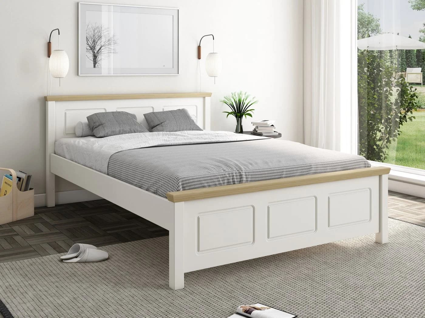 OTTO HOME ERIK Massivholzbett Landhausstil Weiß Kiefer