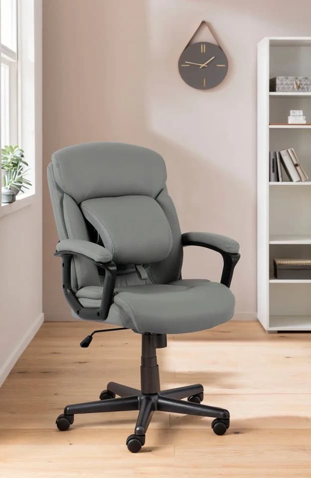 Chefsessel OTTO HOME Julia Grau Taupe Kunstleder Ergonomisch