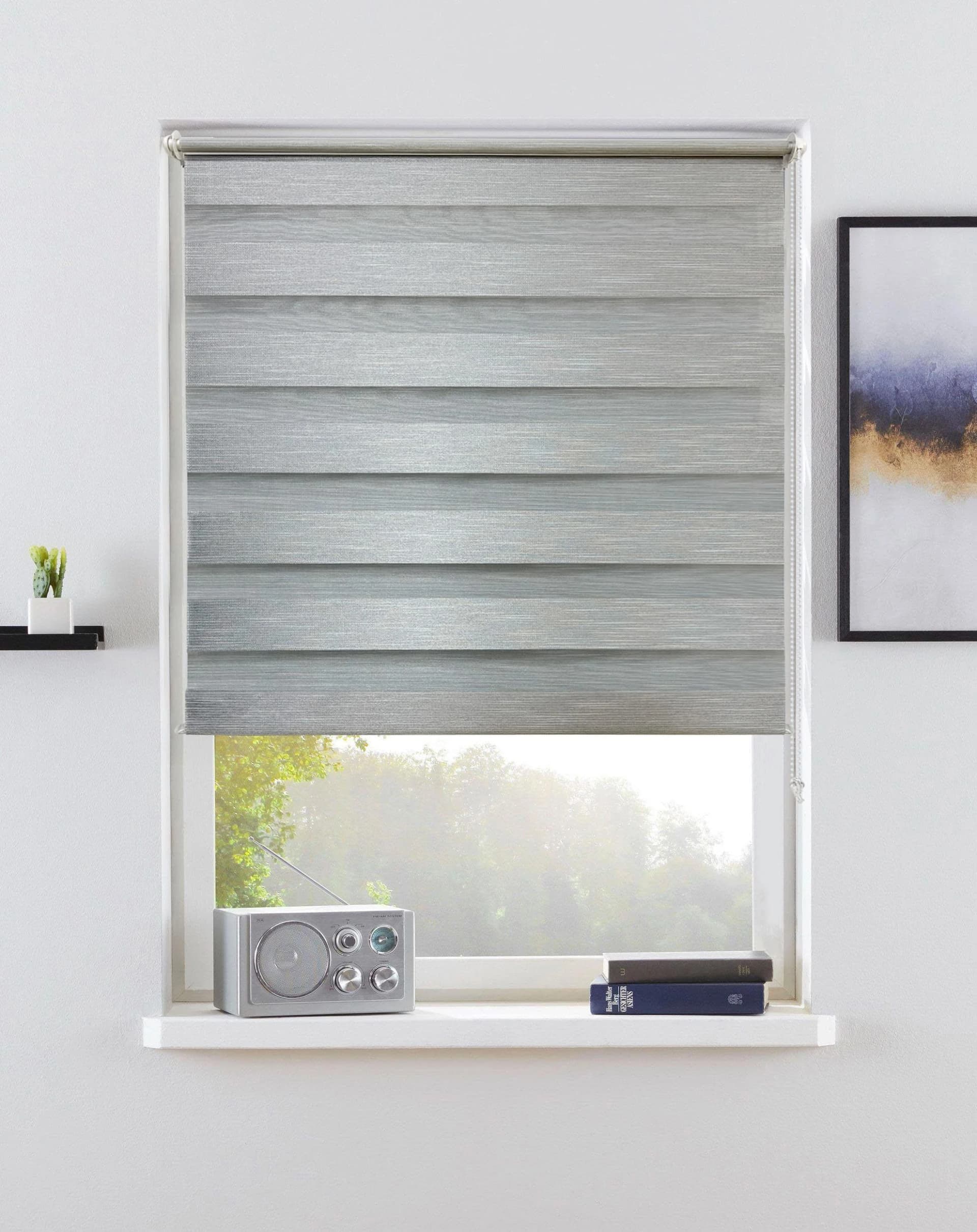 Bruno Banani Doppelrollo LEVIN Grau Klemmfix
