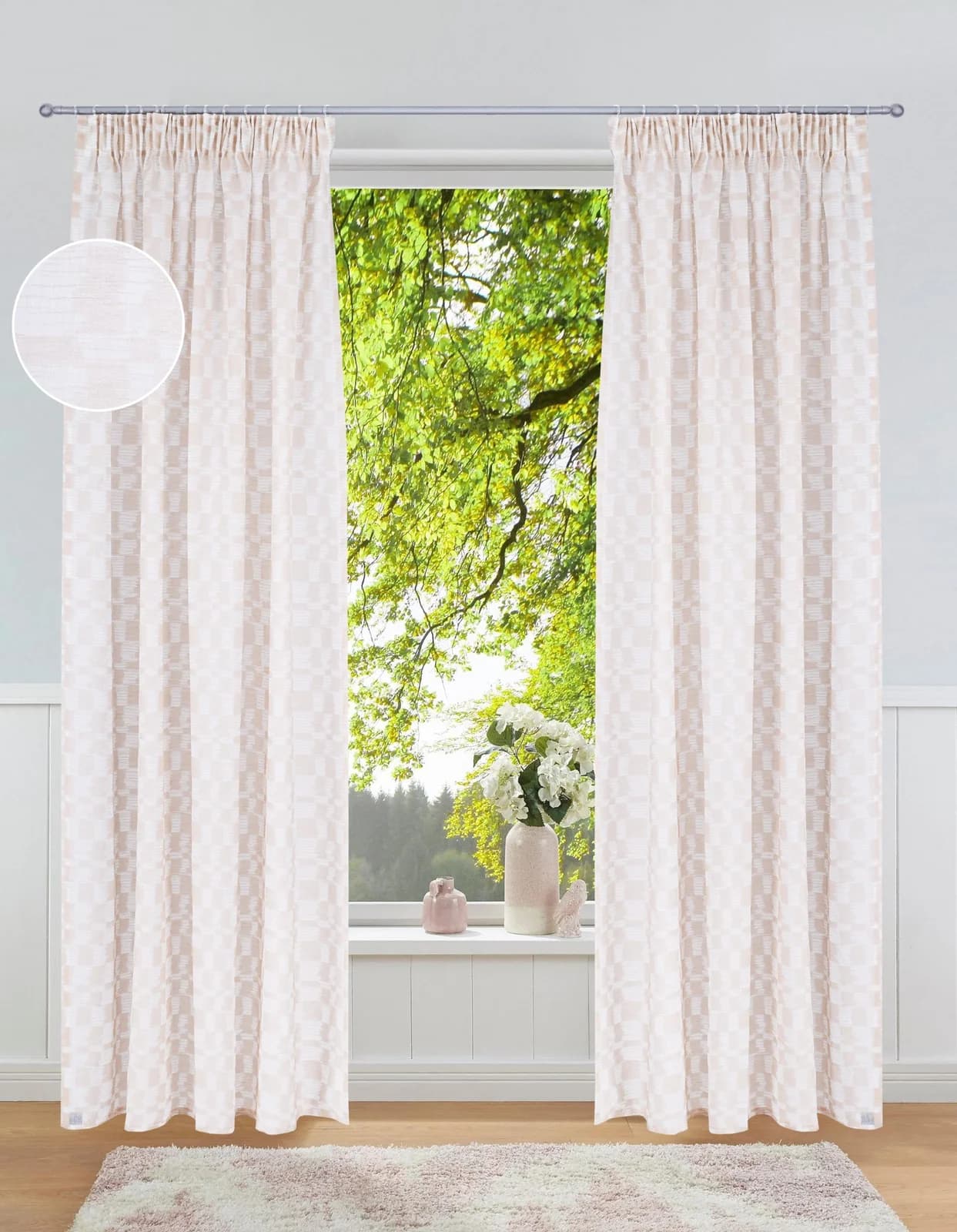 Gardine Leonique Amani Beige Transparent