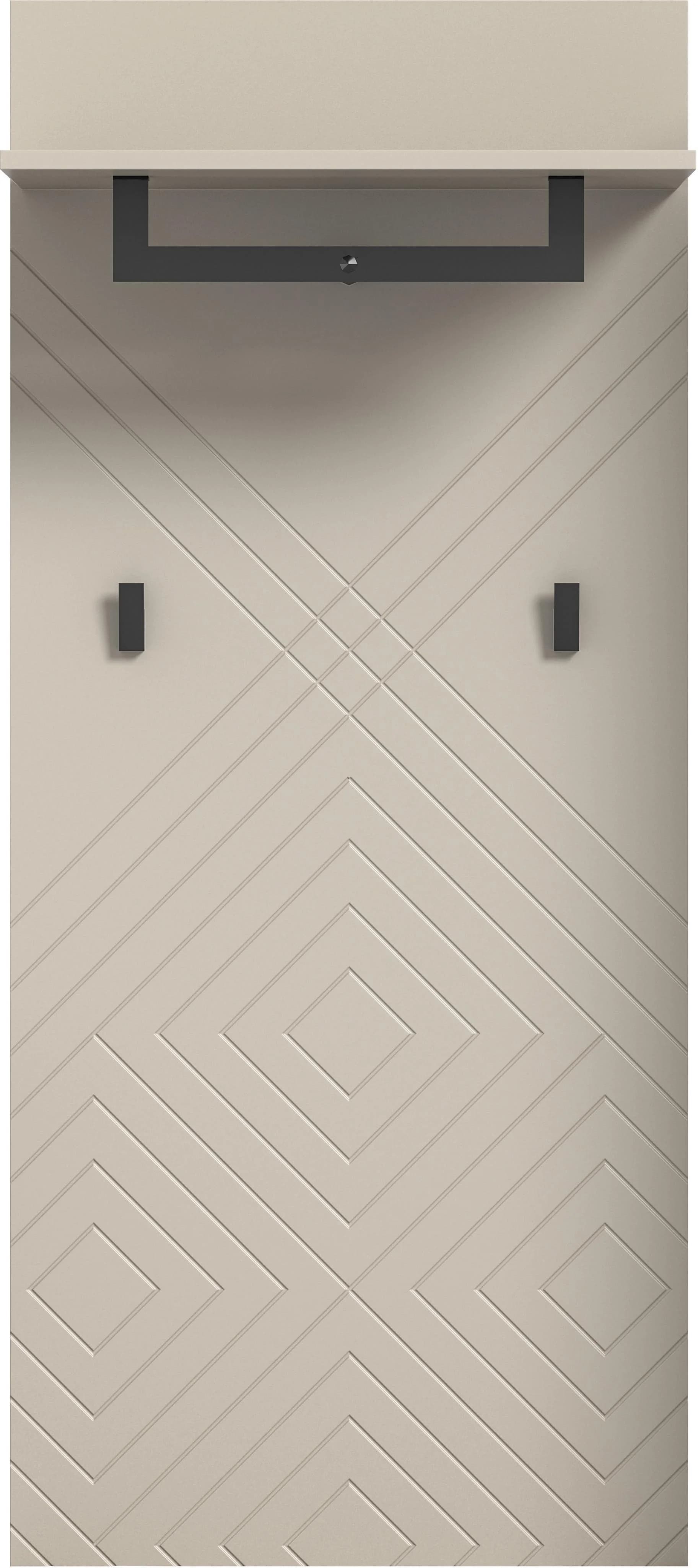 HOME AFFAIRE Garderobenpaneel Mento Sandbeige mit Ornamentfräsung