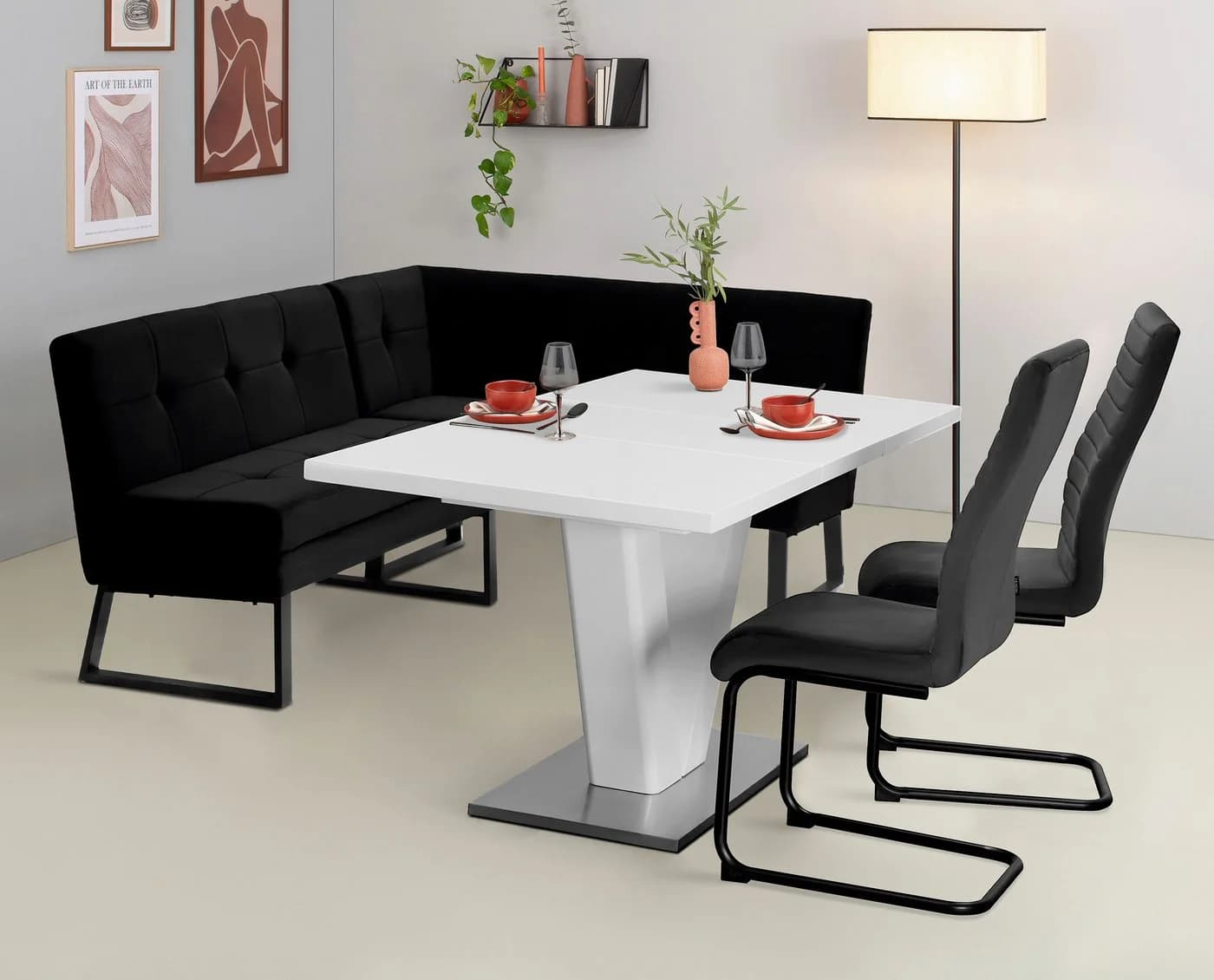Eckbank OTTO HOME Geranie Schwarz mit Stauraum