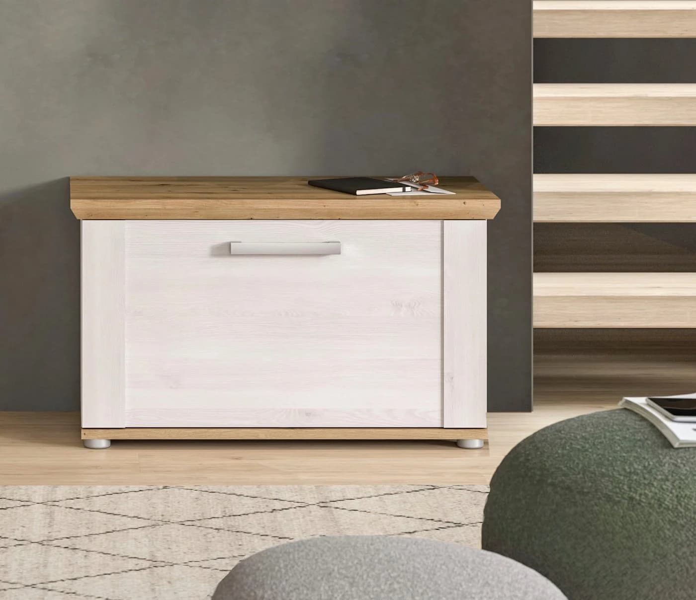 Home Affaire Sitzbank Cosenza 2-farbig mit Stauraum
