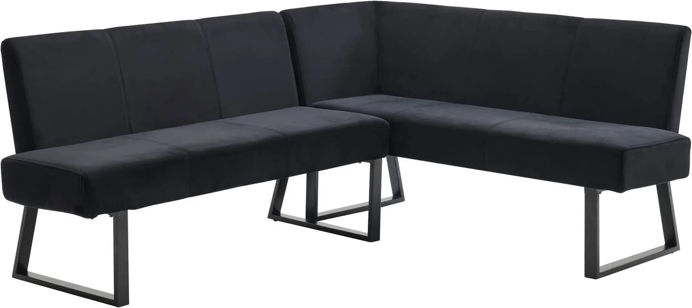 OTTO HOME Eckbank Gladiole Schwarz Samtvelours