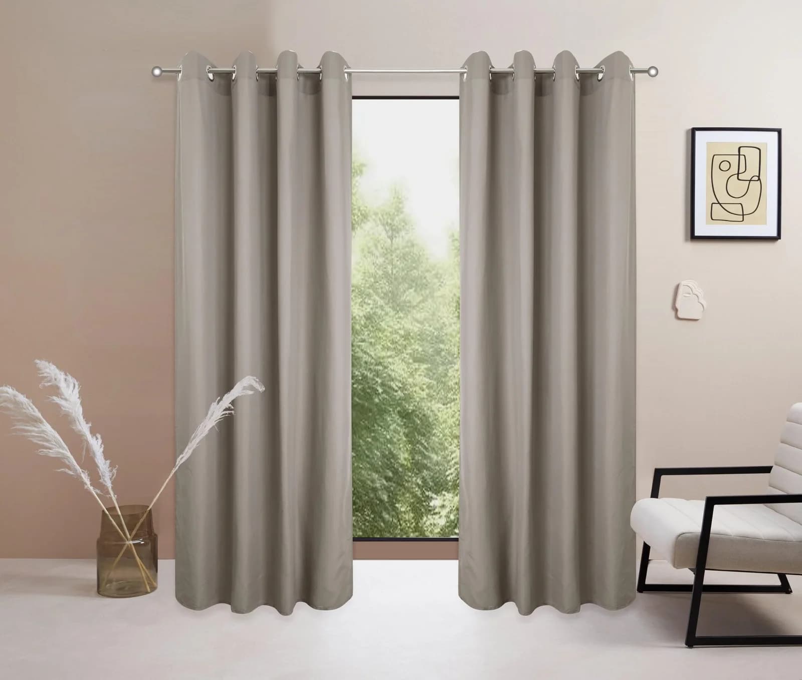 Vorhang MY HOME Raja 2er-Pack Blickdichtes Material Polyester Recyceltes Material