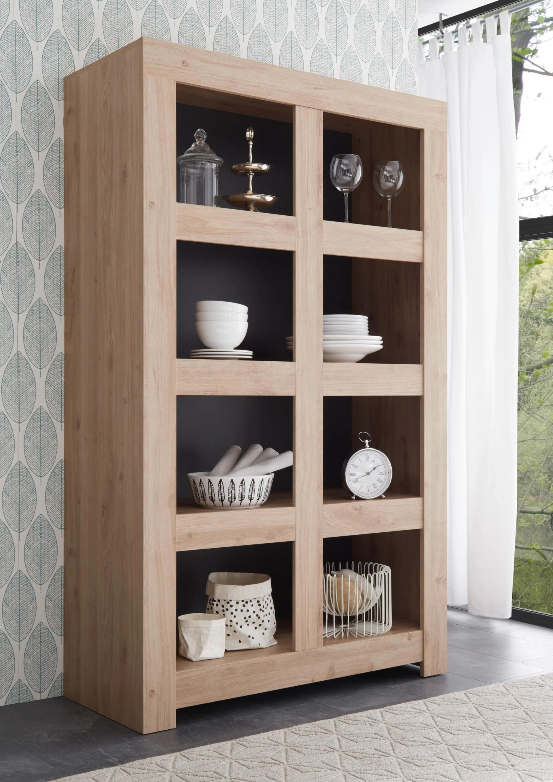 Home Affaire Standregal Firenze Braun Eiche Cadiz FSC-Zertifiziert