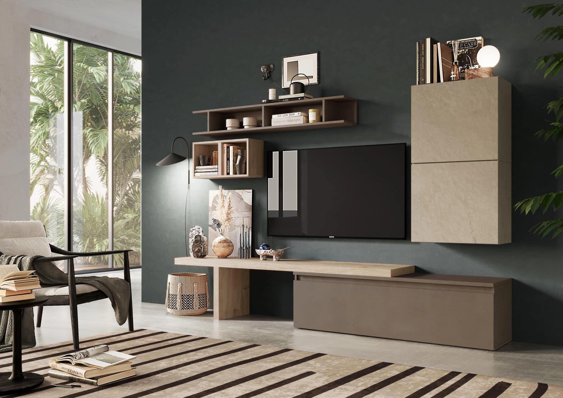 Home Affaire Infinity Wohnwand 6-tlg. Braun/Bronzo Eiche Cadiz