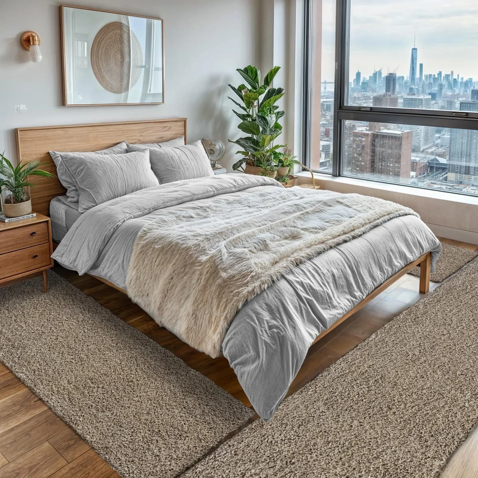 OTTO HOME Hochflor-Teppich Banji Beige Uni Shaggy