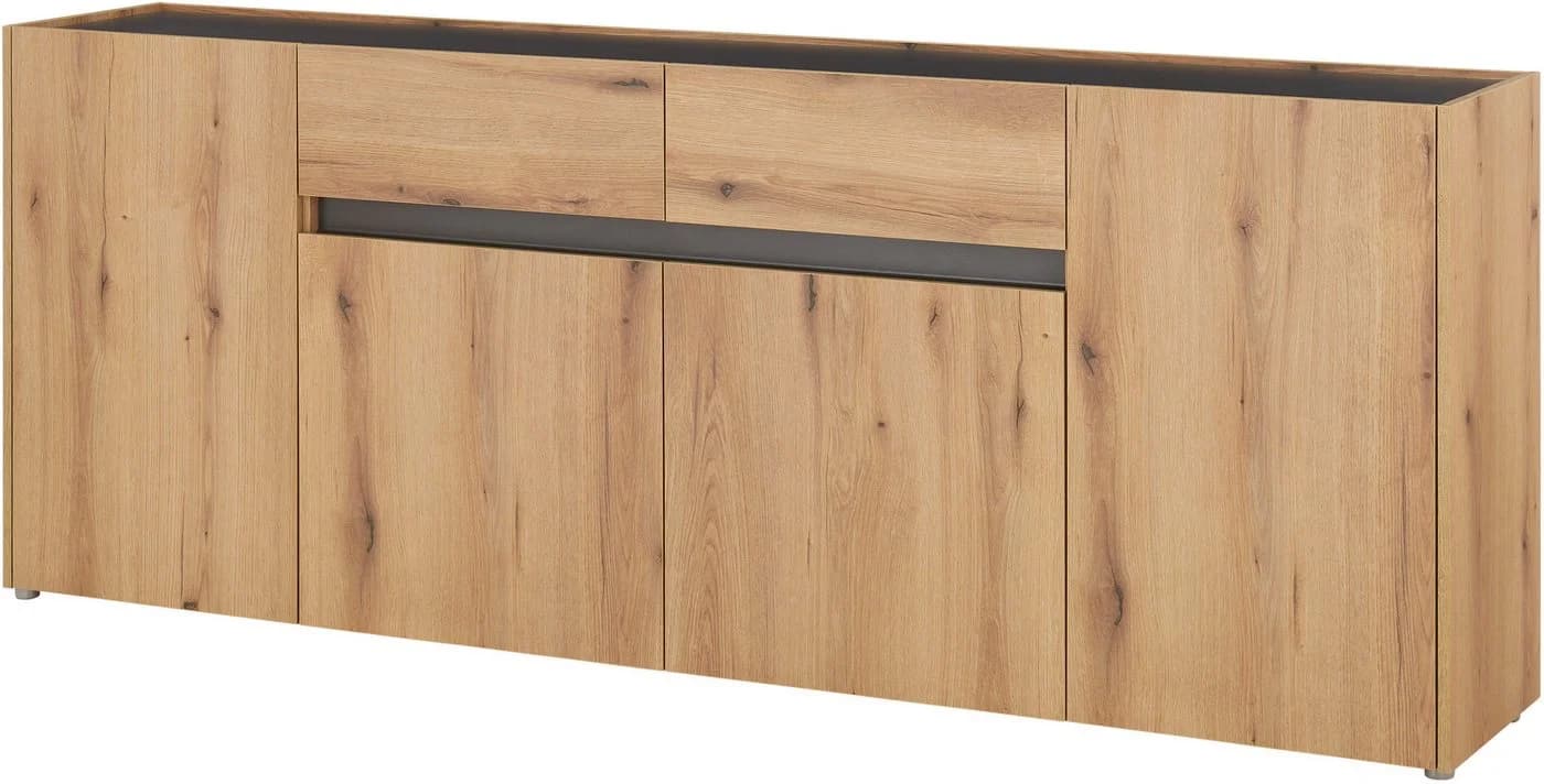 HOME AFFAIRE Sideboard City/Giron Modern Beige Eiche Evoke