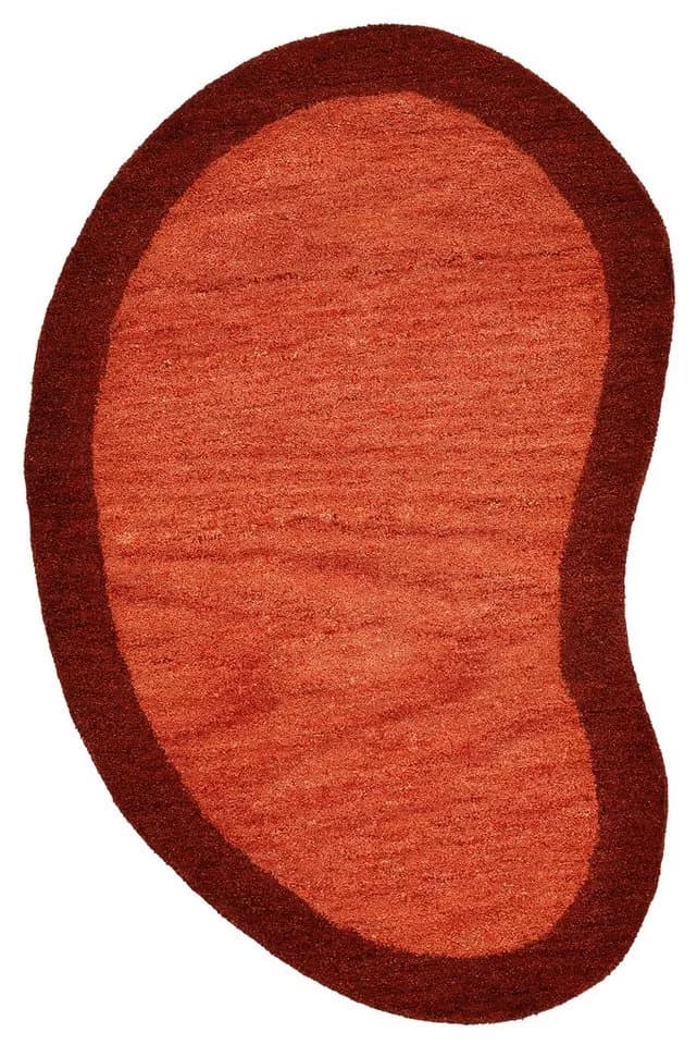 THEKO Wollteppich Gabbeh Super Handgewebt Rot 100x150cm