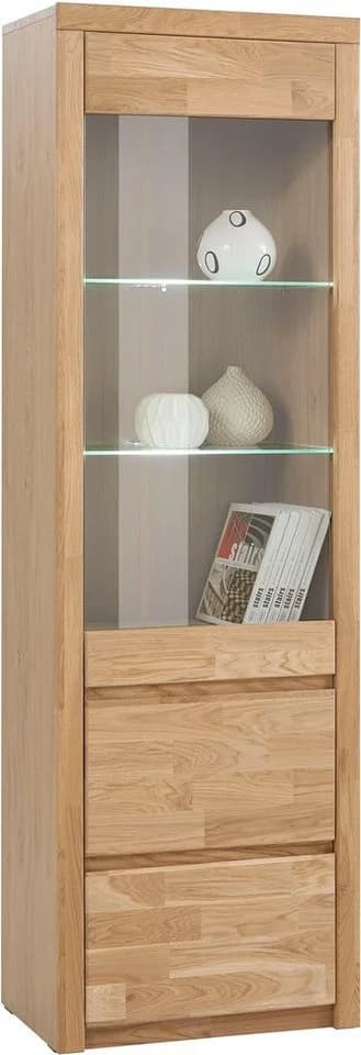 OTTO HOME Vitrine Silkeborg75 Eiche teilmassiv geölt mit Glaseinsatz