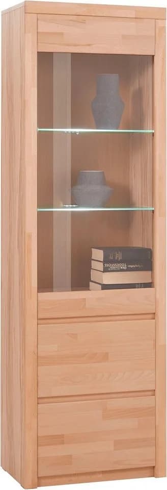 Vitrine OTTO HOME Silkeborg75 Kernbuche Teilmassiv mit Glaseinsatz