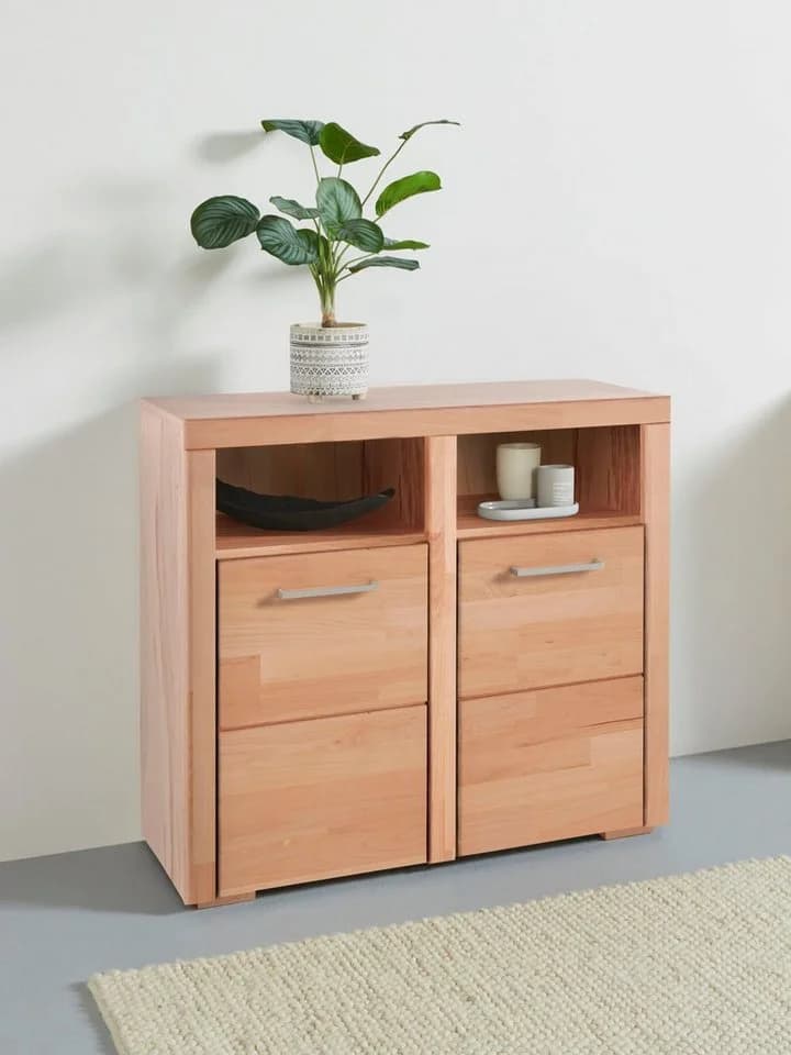 OTTO HOME Kommode Falco Kernbuche Massivholz Fronten 6 Fächer