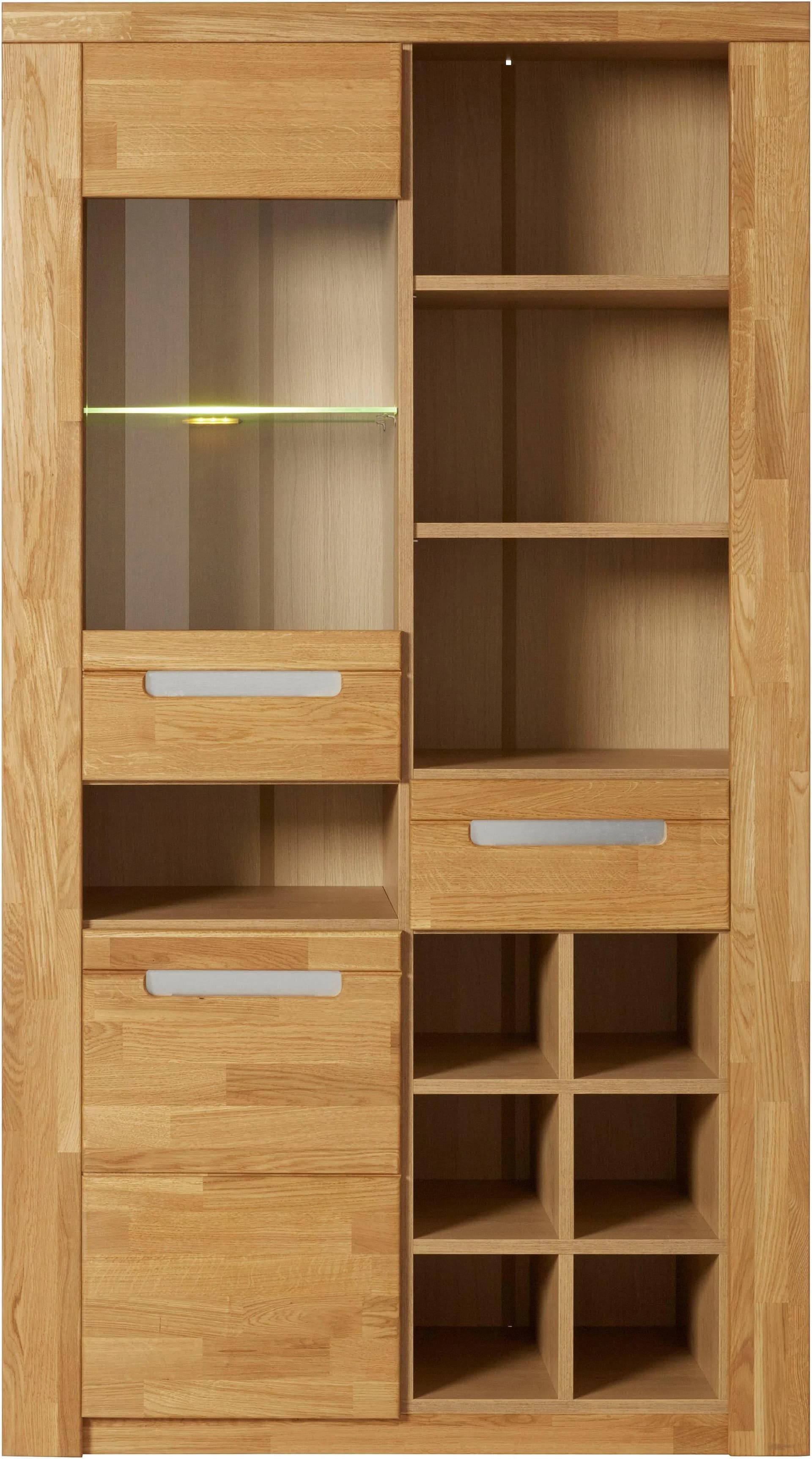 Vitrine HOME AFFAIRE "Kolding" Braun Eiche Teilmassiv