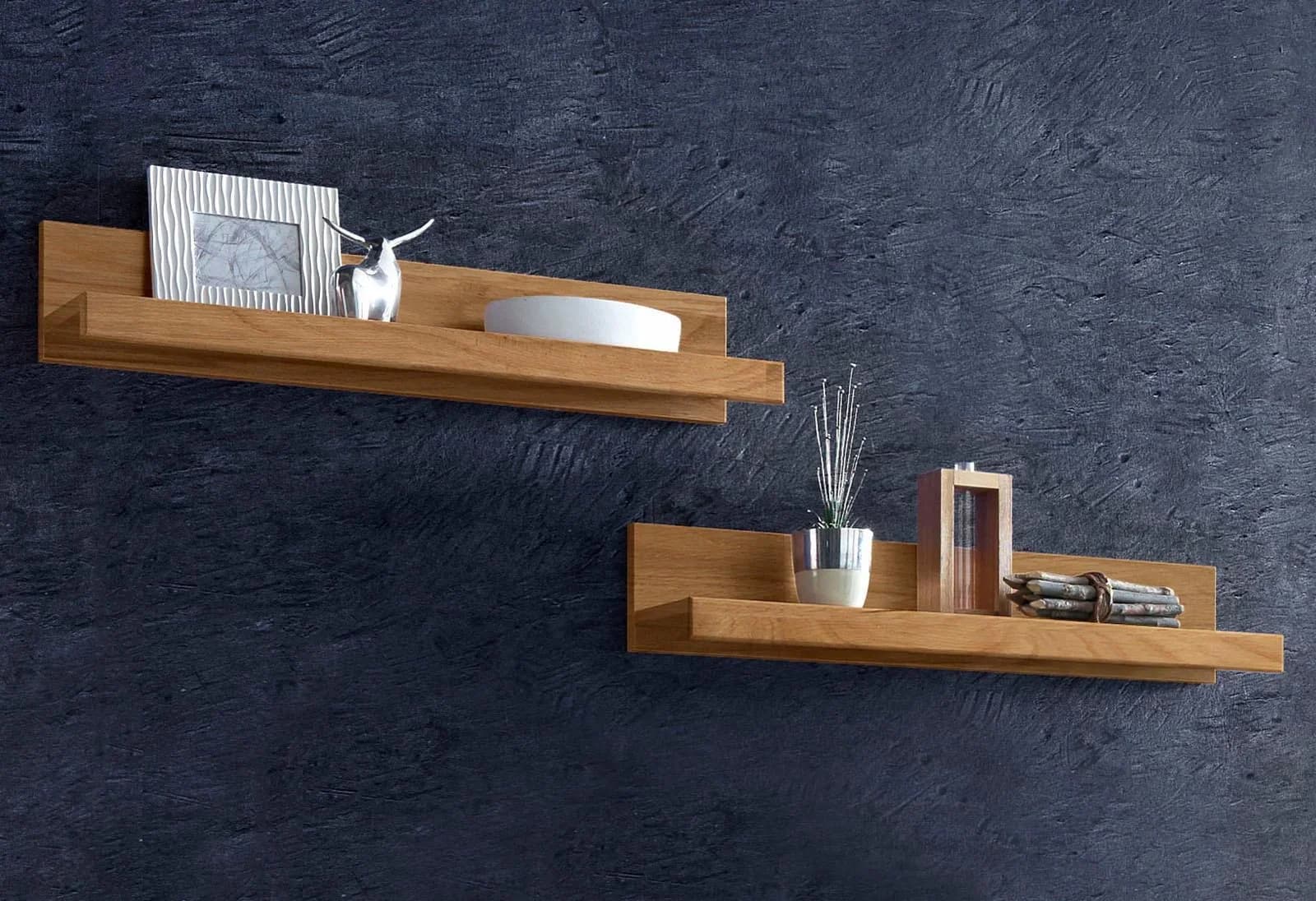 OTTO HOME Wandregal Logo Eiche Teilmassiv Wandmontage