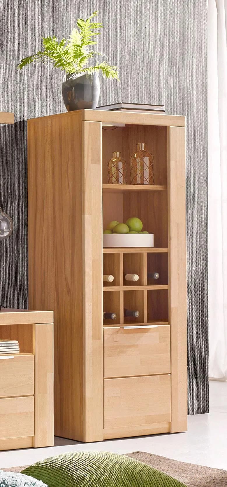 OTTO HOME Vitrine ZARA81 Teilmassiv Kernbuche Geölt
