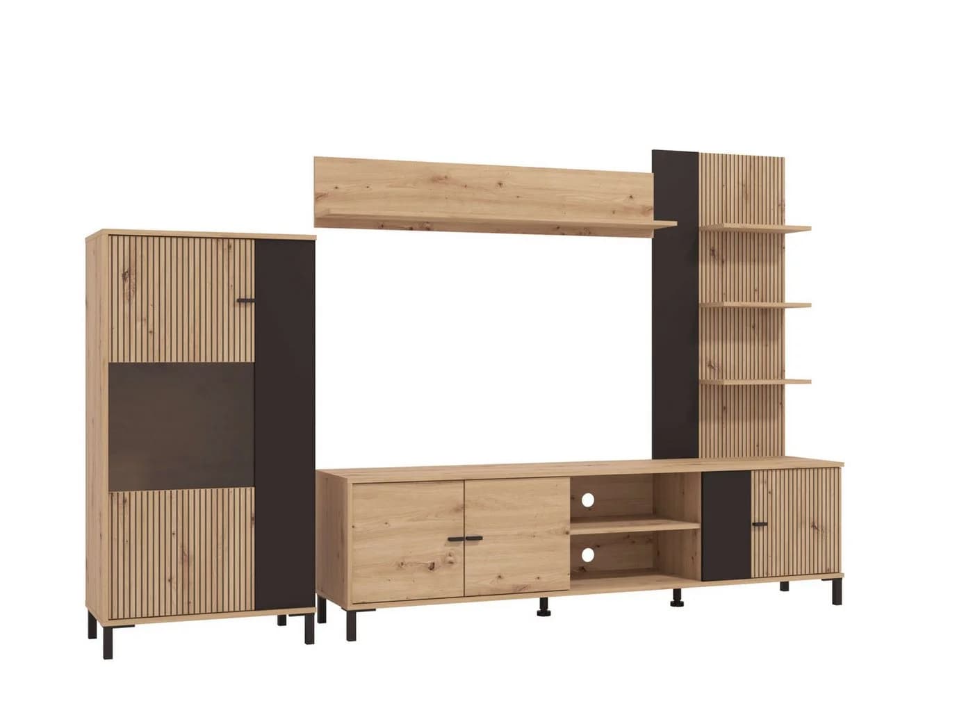 INOSIGN Wohnwand Avignon Set mit TV-Board, Highboard, Standregal, Wandregal