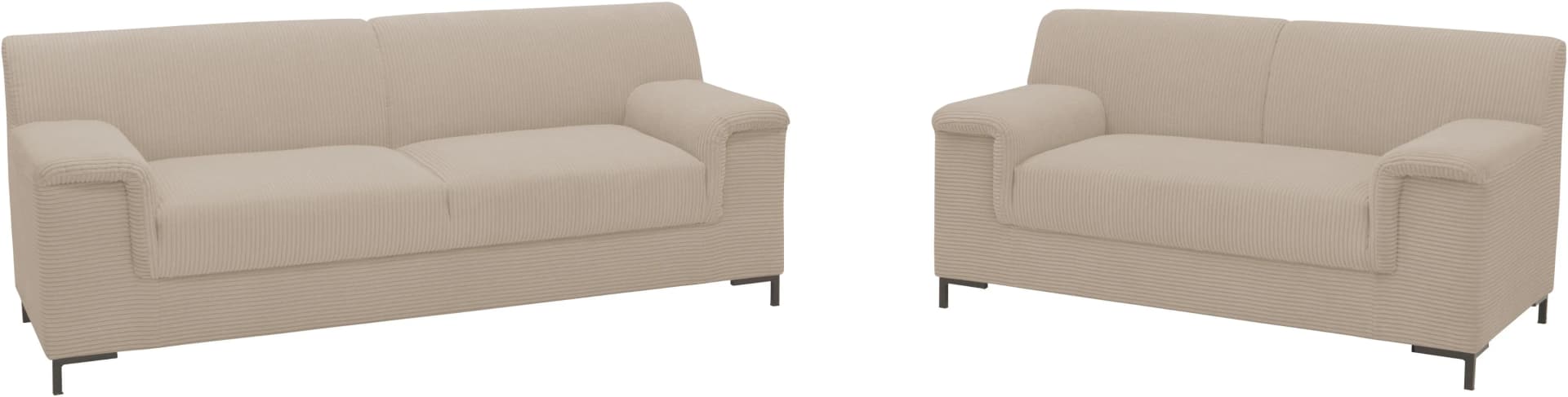 HOME AFFAIRE Jamie 2 Polstergarnitur Taupe 1,5- und 2,5-Sitzer