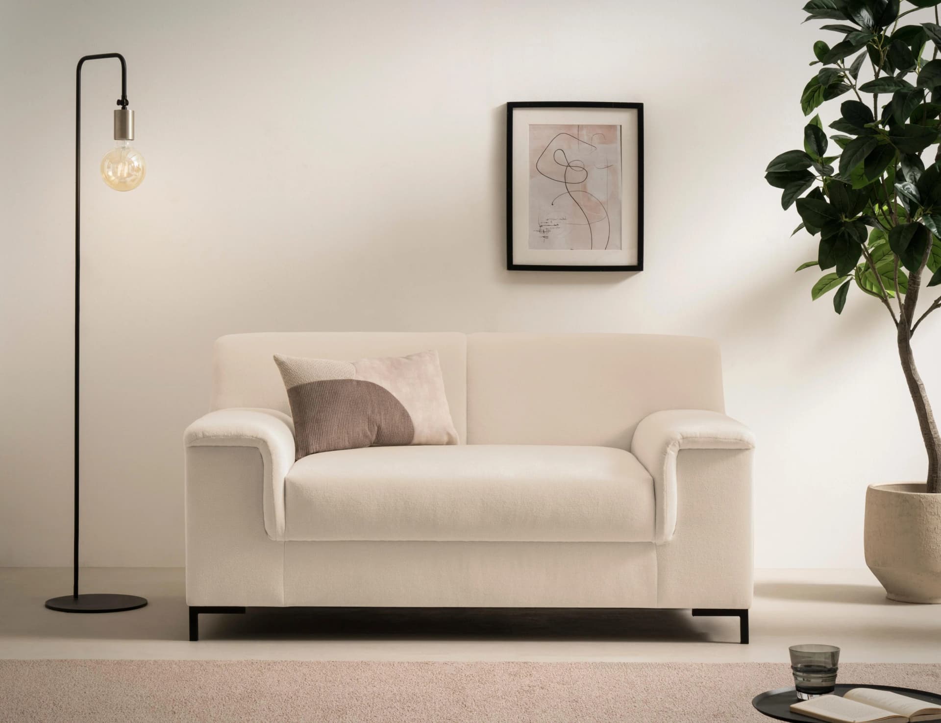 Home affaire Jamie 2 Sofa 1,5-Sitzer Beige Modern