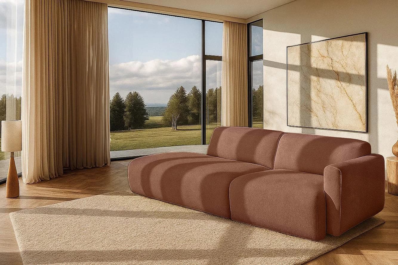 HOME AFFAIRE Myrland Kompaktsofa 2-Sitzer Ginger Chenille Easy Clean