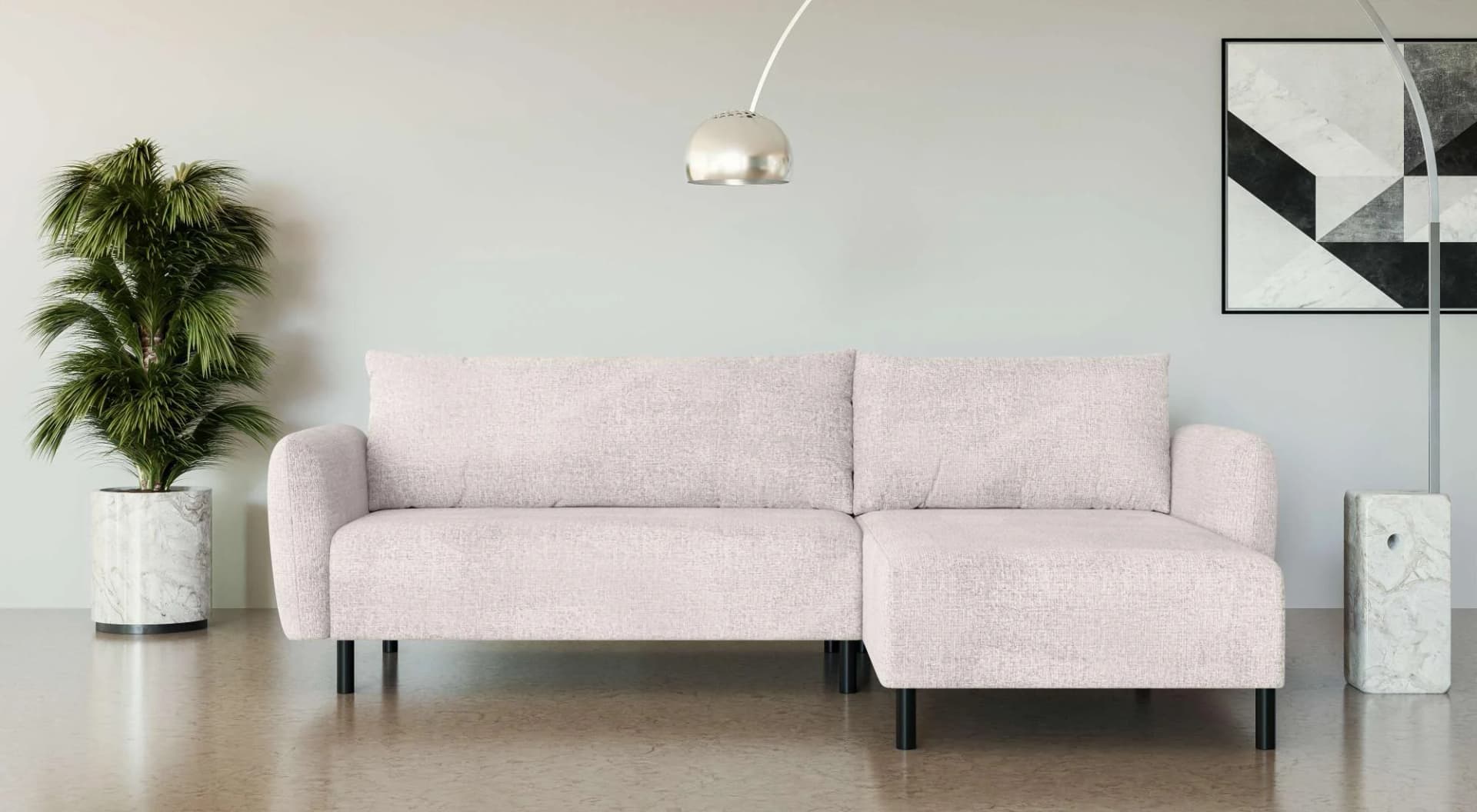 Home Affaire Ecksofa Glandine L-Form Beige mit Recamiere