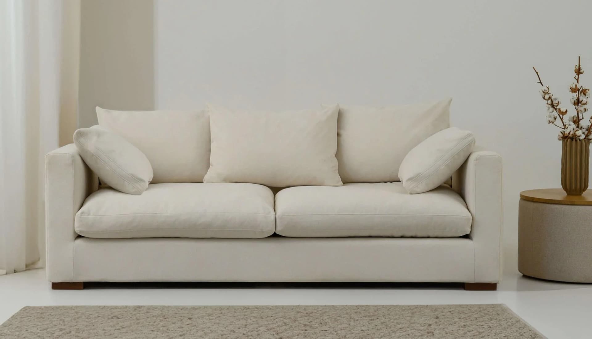HOME AFFAIRE Comfy 2,5-Sitzer Sofa Beige Chenille