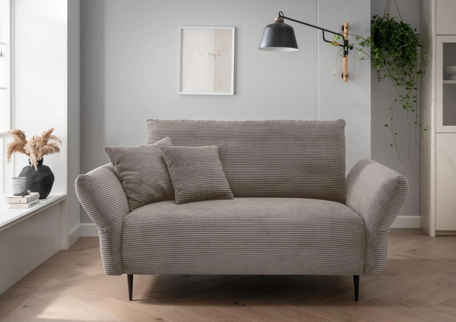 HOME AFFAIRE Vanilla 2-Sitzer Sofa Braun mit Armlehnenfunktion