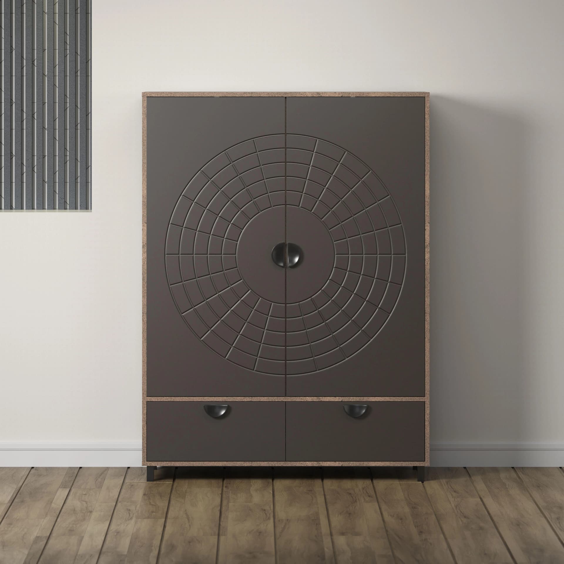 INOSIGN Highboard Fusion Braun mit Soft-Close und FSC-Holzwerkstoff