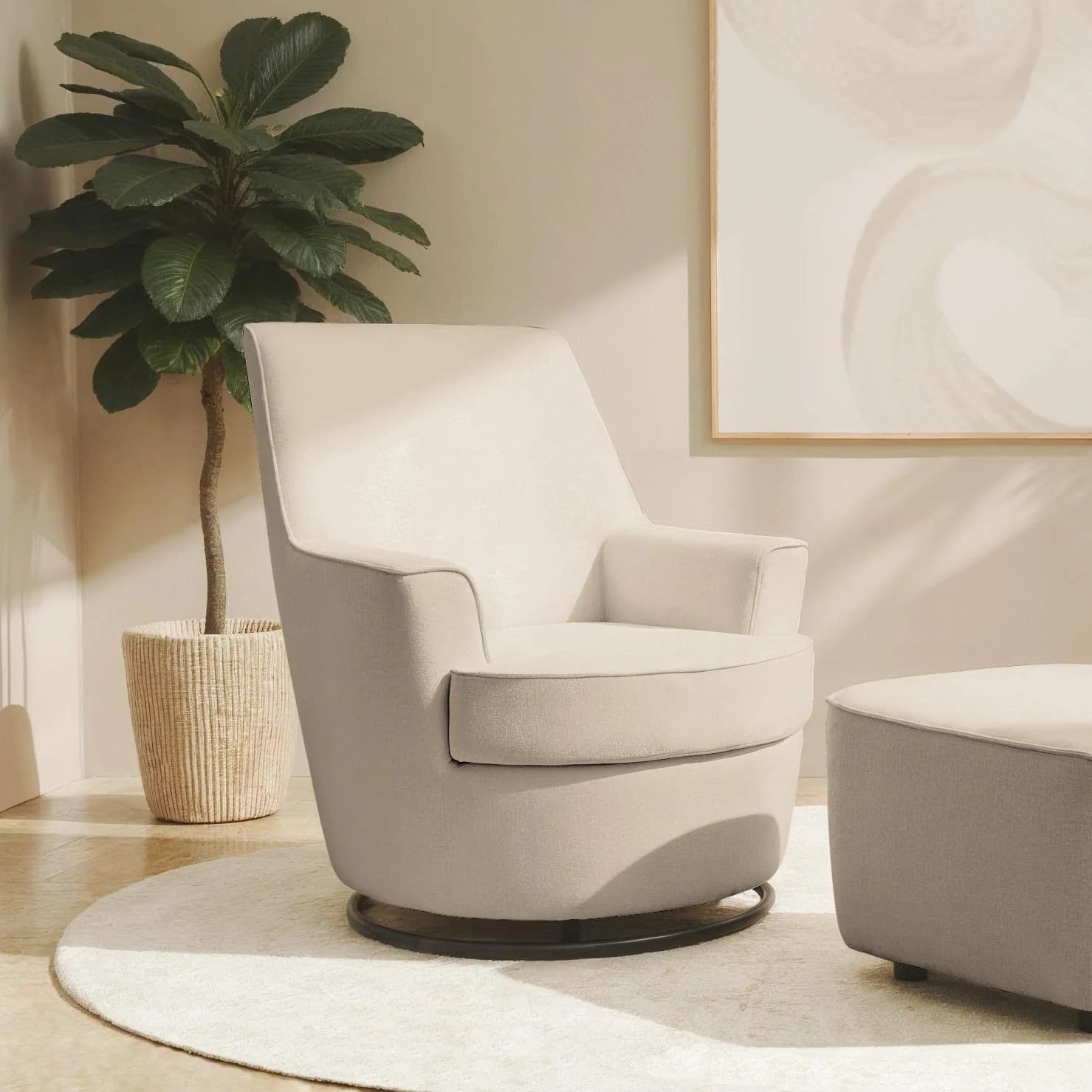 HOME AFFAIRE HETTY Drehsessel mit Wippfunktion Beige