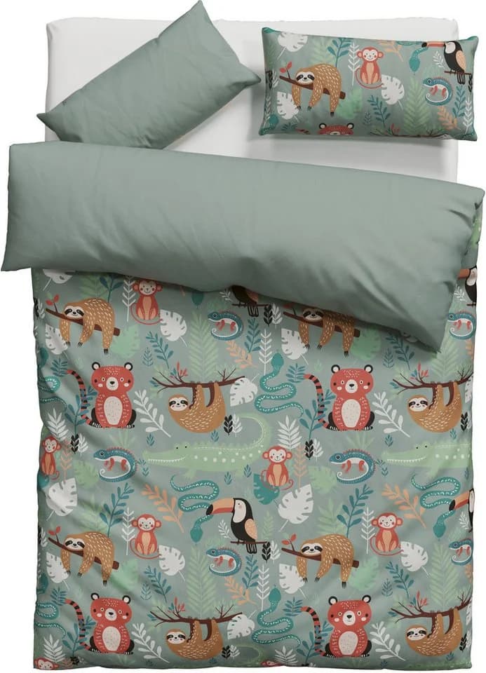 OTTO HOME Kinderbettwäsche Cuddlee Safari 100% Baumwolle Renforcé