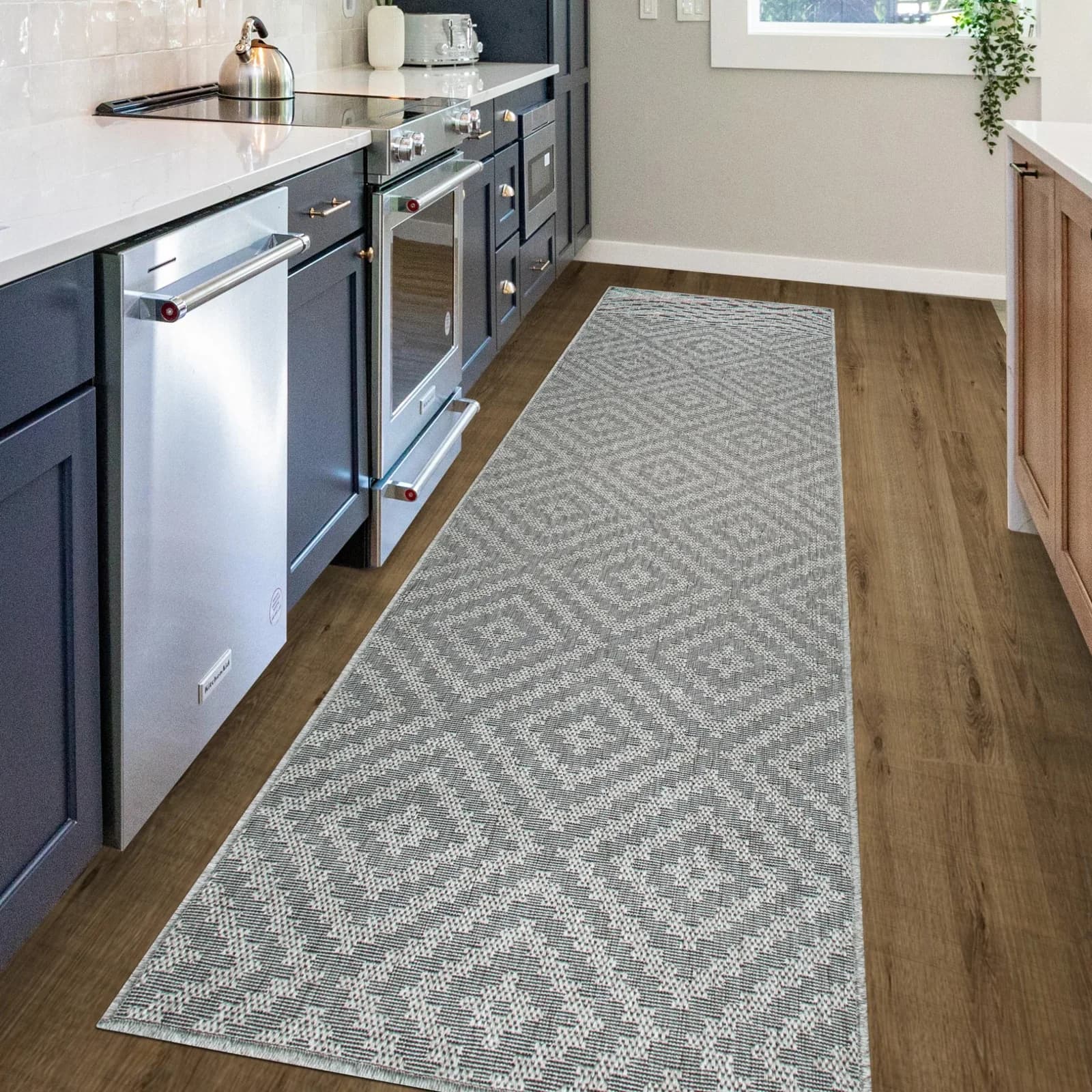 my home Cordoba Sisal-Optik Outdoor-Teppich Grau