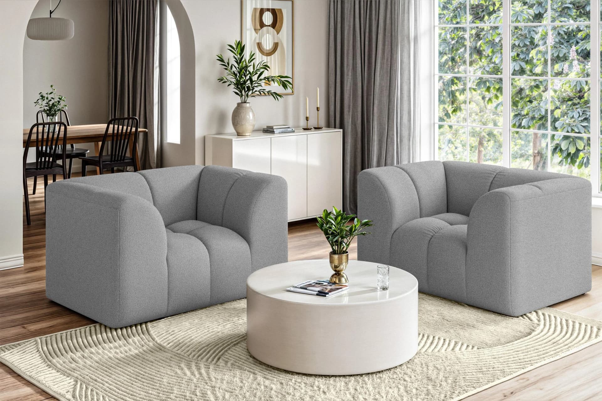 Home Affaire Sessel TUURE Grau Moderner Sessel mit Bubble Optik
