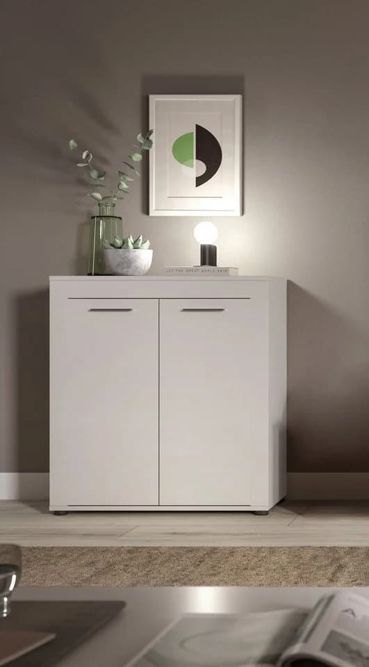 Home Affaire Highboard Aosta Weiß 2 Türen 3 Fächer