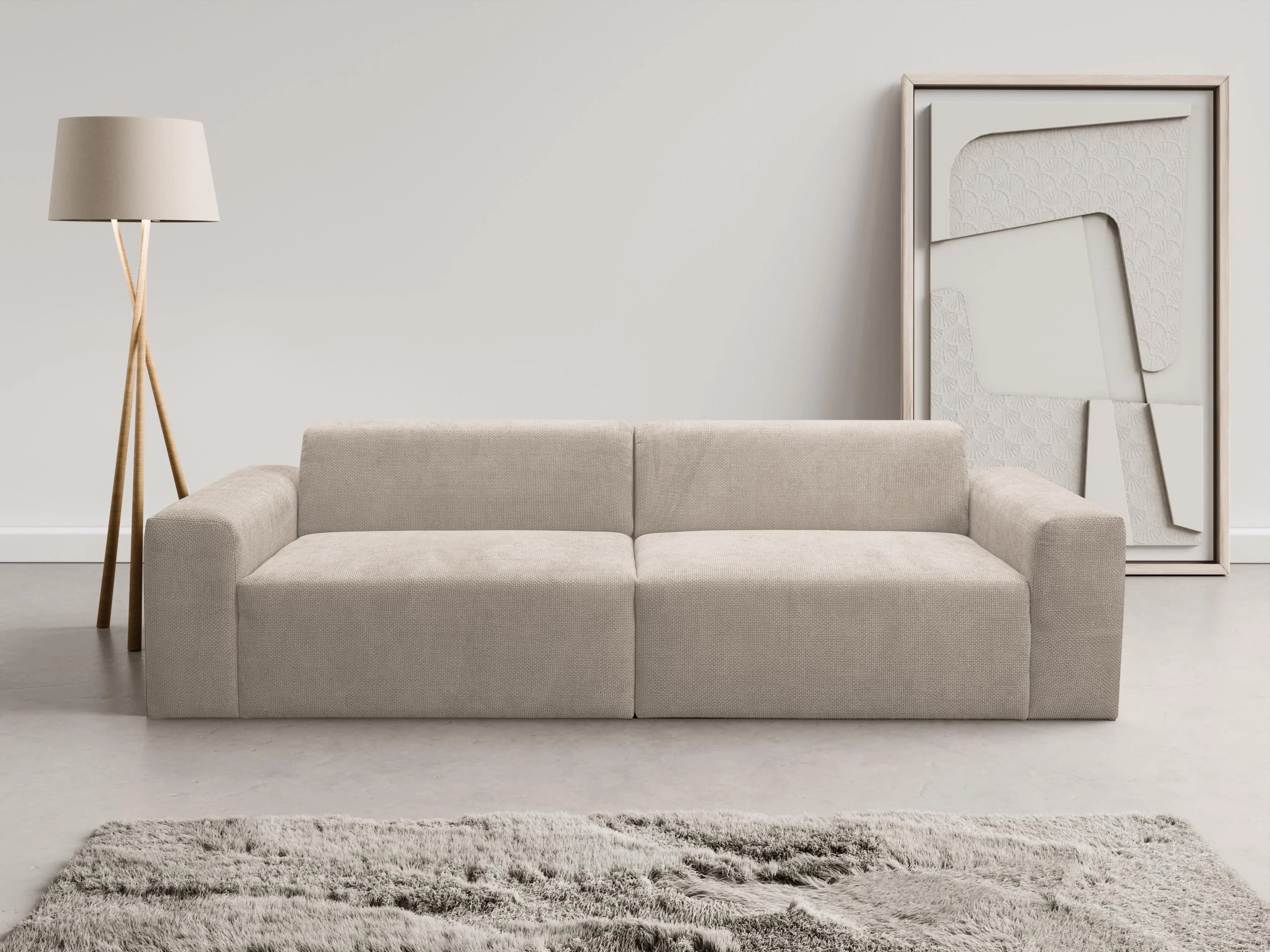 WERK2 Zeus 3-Sitzer Sofa Braun Modern Urban