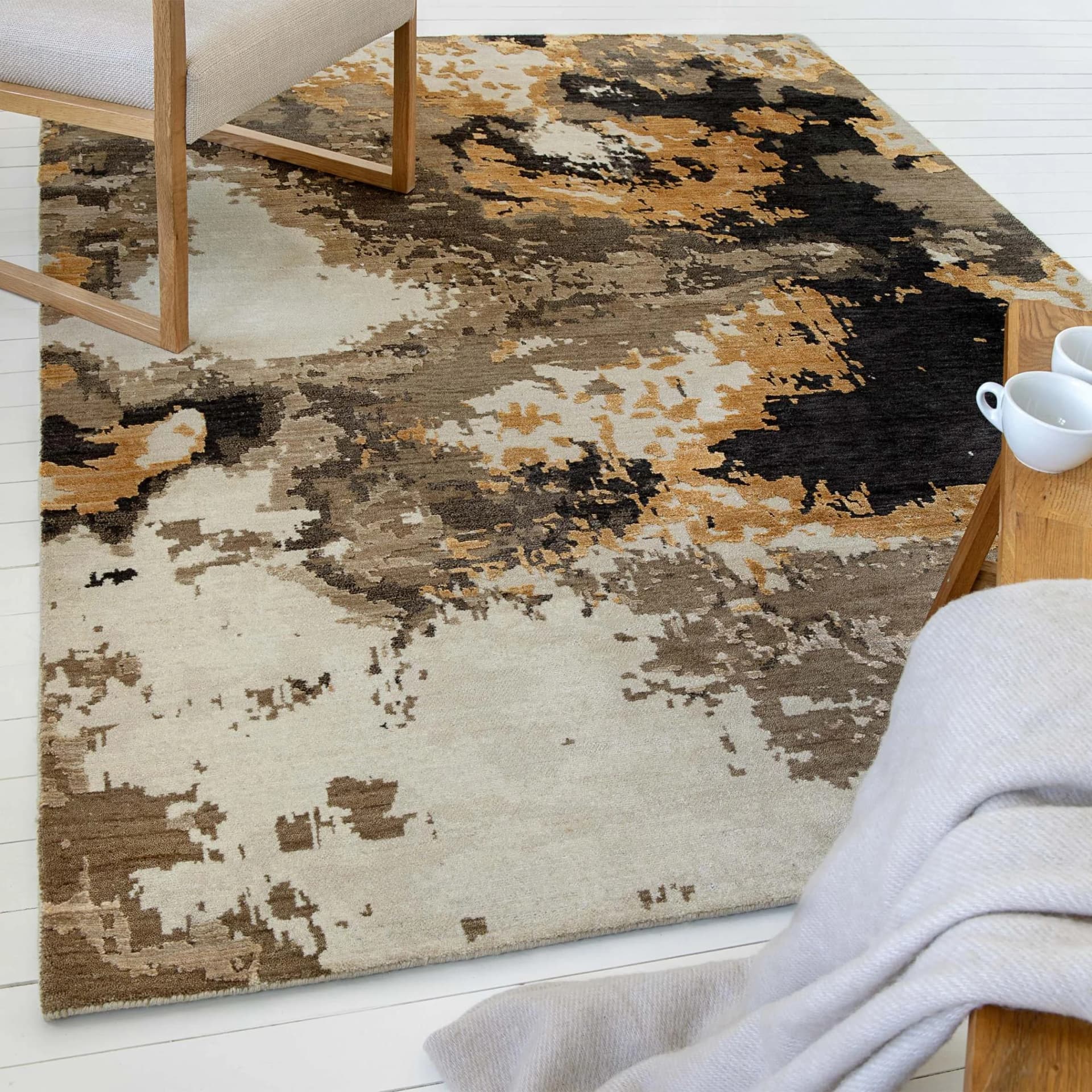 OTTO HOME Teppich Orin Gold Vintagedesign Kurzflor