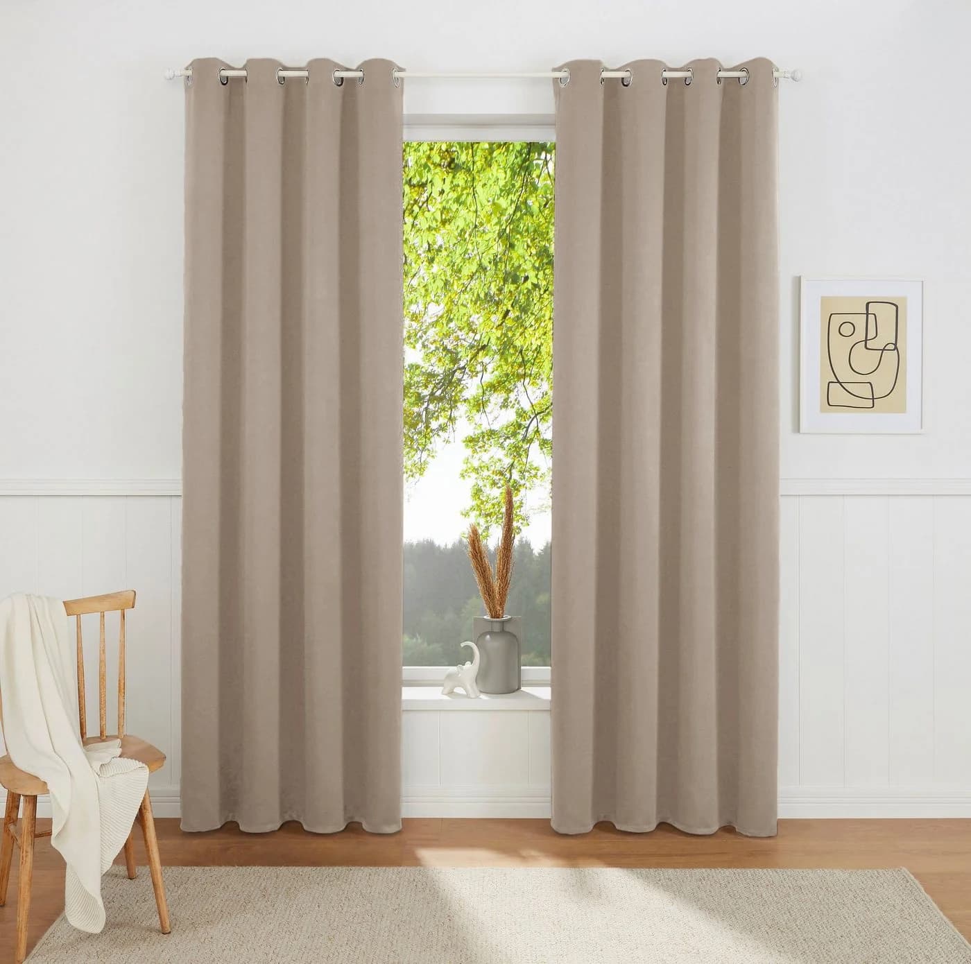 OTTO home Verdunkelungsvorhang SOLA Grau Polyester Ösen-Aufhängung