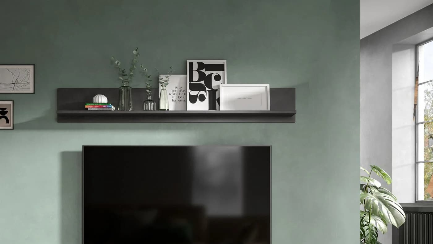 Home affaire Wandboard AOSTA Grau Weiß Modernes Wandregal