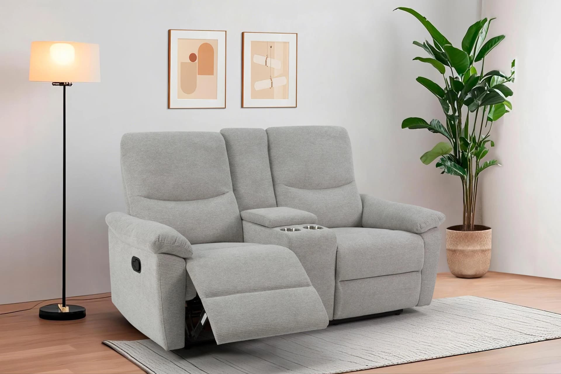 HOME AFFAIRE ODILON 2-Sitzer Kinosofa mit Relaxfunktion und USB-Anschlüssen