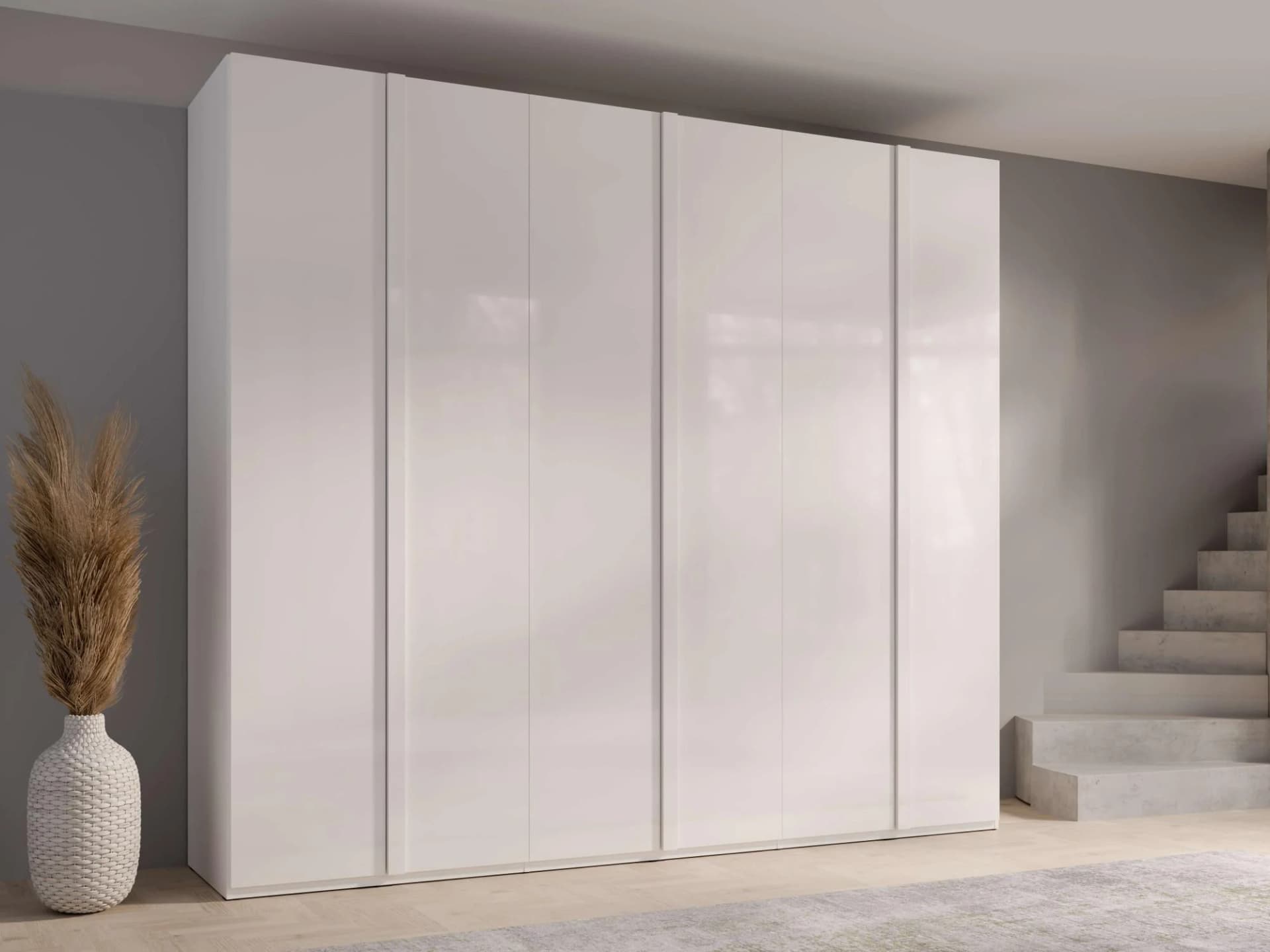 Home Affaire Kleiderschrank Malissa 6-tlg. Weiß Hochglanz